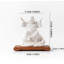 8.2" White Ceramic Laughing Buddha Statue - Feng Shui Money Bag Decor for Luck & Prosperity