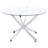 Declan Chrome Round Glass Top Dining Table