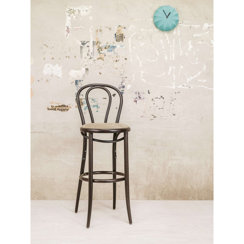 Wigfall Upholstered and Genuine Leather Bar Stool