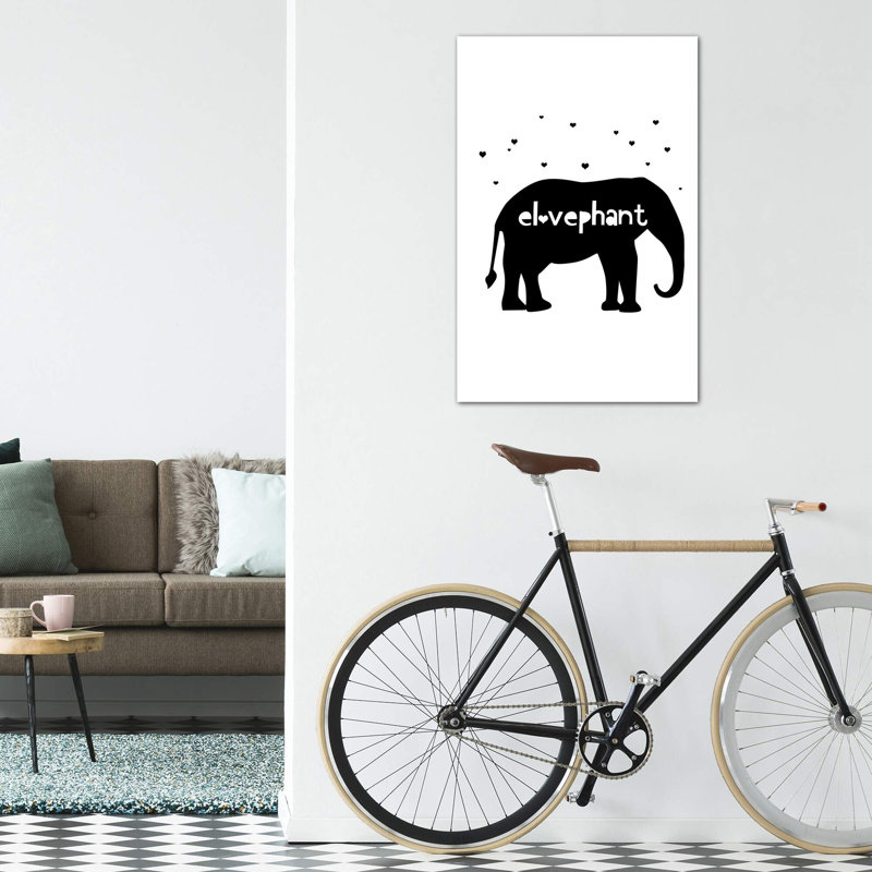 Éléphant, art sur toile, Toile tendue, H 40 po x l 26 po x P 1,5 po