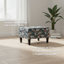 Comfortable Upholstered Ottoman with Birch Wood Legs for Living Room