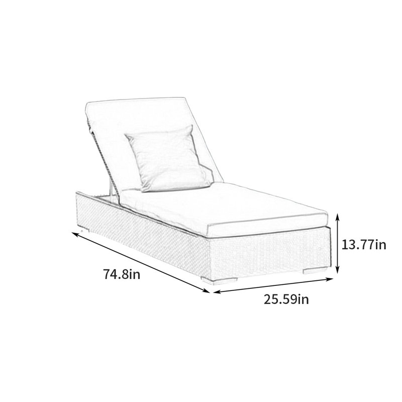 Outdoor rattan leisure lounge chair