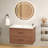 30"  reddish brown  Wall Mounting Bathroom Vanity, Soft Close  2 Drawer