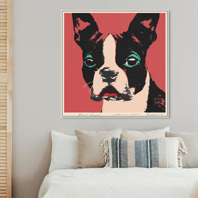 «Doggy Warhol», reproduction d'impression sur toile tendue