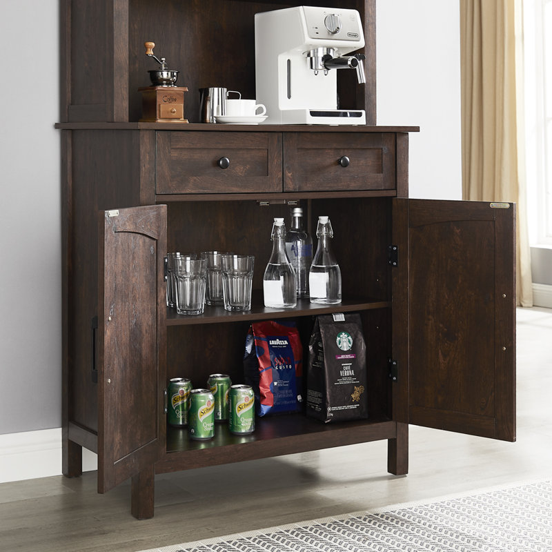 Arcadius Sideboard with Bar Hutch, Mahogany