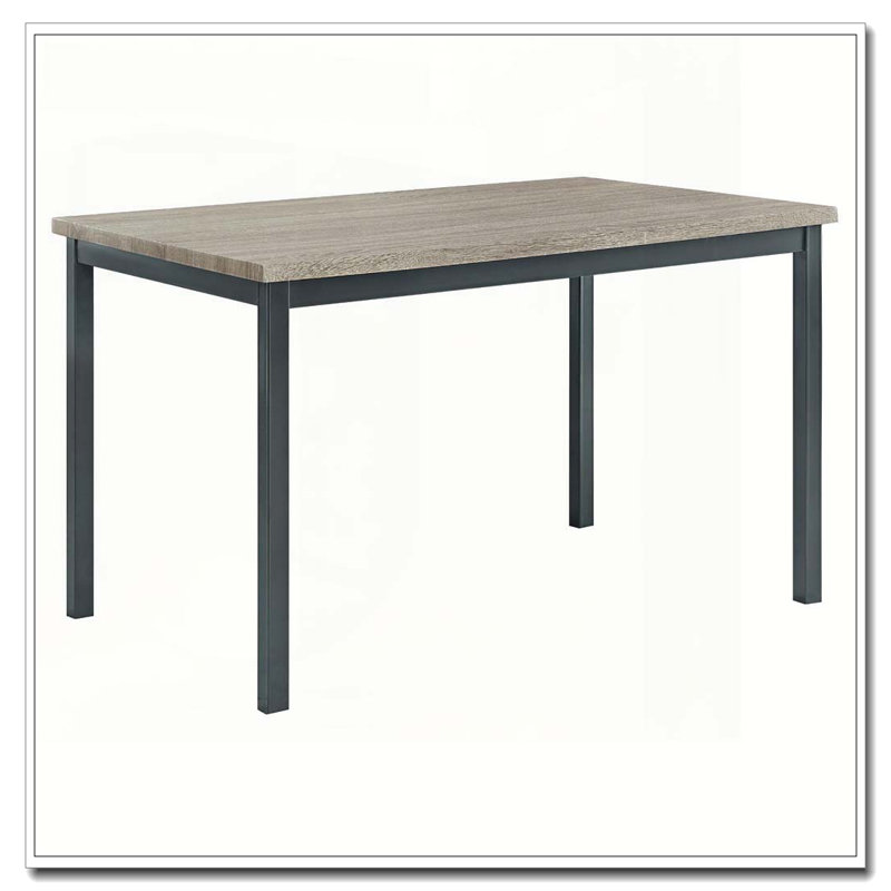 Grey and Black Rectangle Dining Table