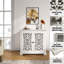 Buffet rétro avec 2 portes sculptées, console de service pour une utilisation multifonctionnelle dans la maison