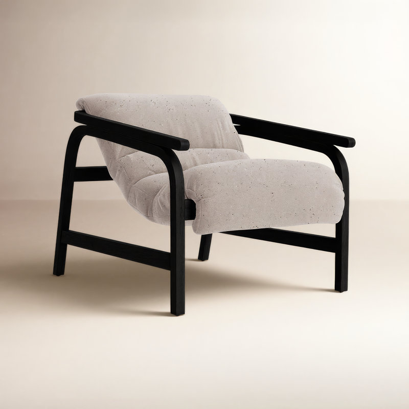 Cellire Chair, Stone Linen, Black