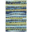 Tapis bleu / vert en polyester touffeté à la main Johvanna-1094158396
