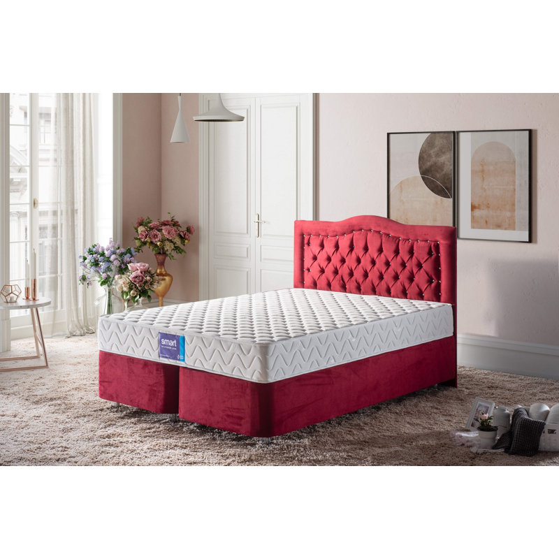 Premium Orthopedic Mattress, Double-Sided, 79.0 x 79.0 x 9.1 inches | Firm Support with Multi Spring System | Soft Cotton Knitted Fabric Cover in Elegant White | Ideal for Comfortable Sleep & Restful Nights