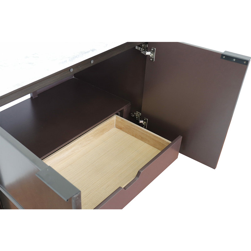Epping 37'' Single Bathroom Vanity with Top, Gray/White