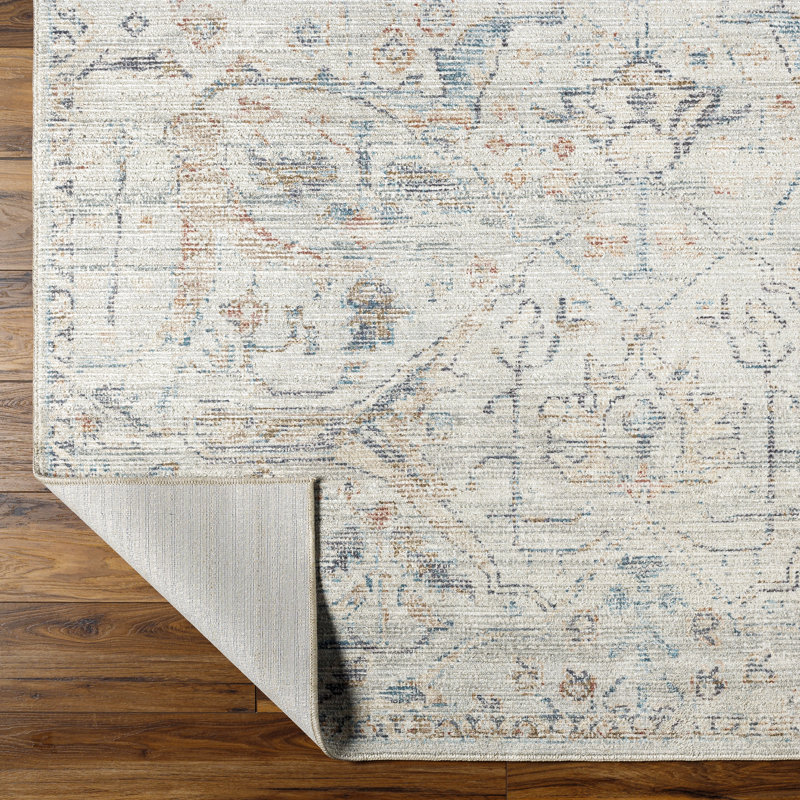Marlene Light Blue Rectangular Machine Woven Area Rug