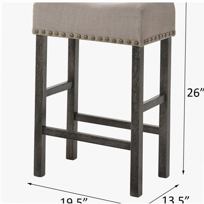 Tabourets brun clair et à hauteur de comptoir (ensemble de 2)