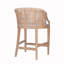 Tabouret de comptoir fabriqué à la main en rotin H 25 po