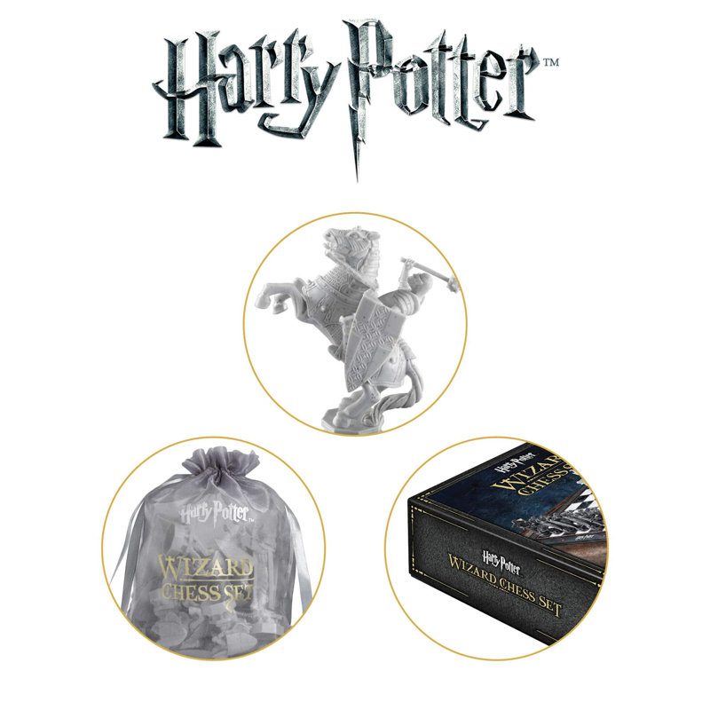 Harry Potter Wizard Chess Set with Black and White Square Board