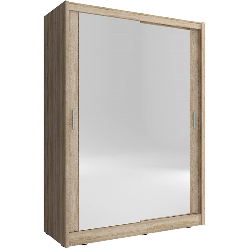 Borneo 2 Door Wardrobe, 200cm H x 150cm W x 62cm D, Sonoma