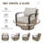 Patio Wicker Swivel Rocking Chairs with Cushions-102336891