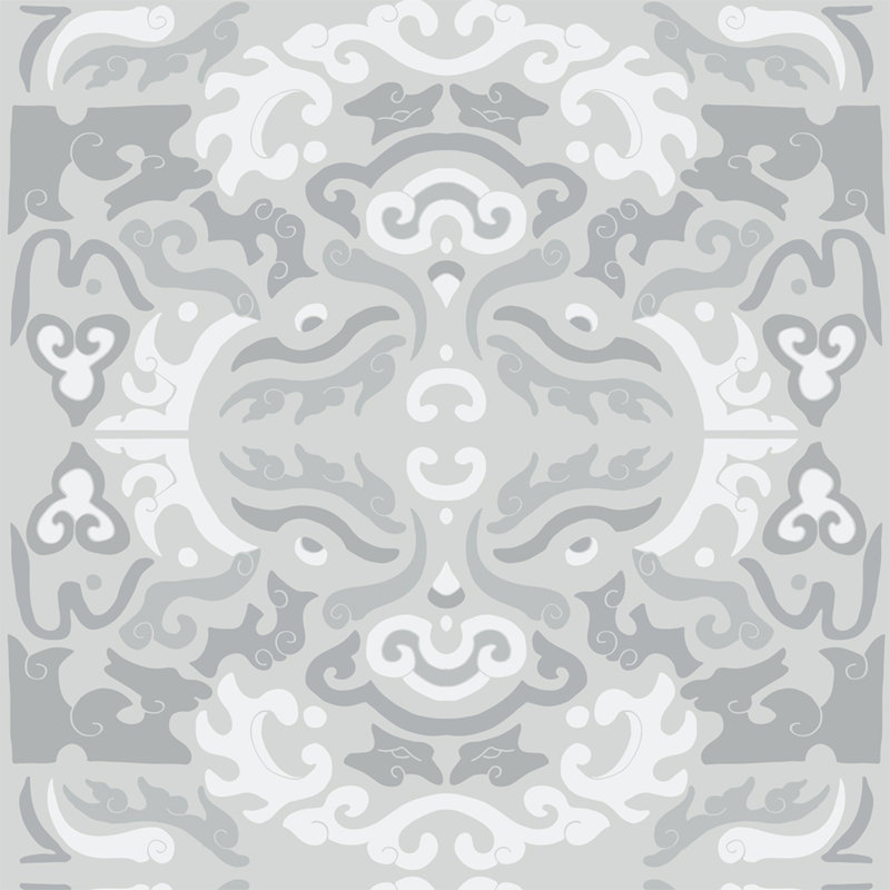 Shanghai Foo You Looking at 10' L x 24" W Wallpaper Roll, Pewter, Faux Grasscloth