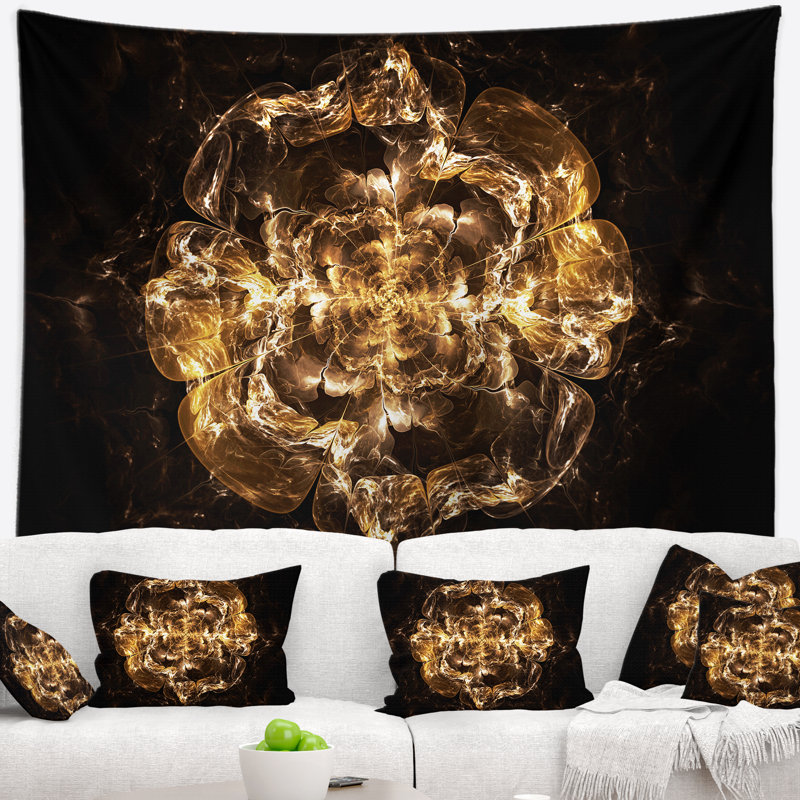 Tapisserie florale fractale, H 32 po x l 39 po