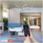 Ventilateur de plafond intelligent 72 po avec pales argentées au fini nickel brossé Smart