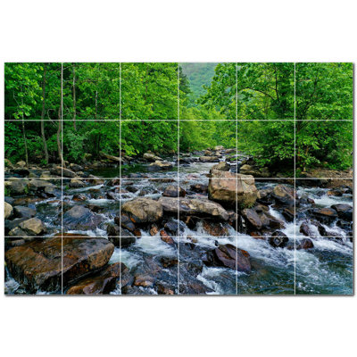 Murale décorative en céramique 4,25 po x 4,25 po