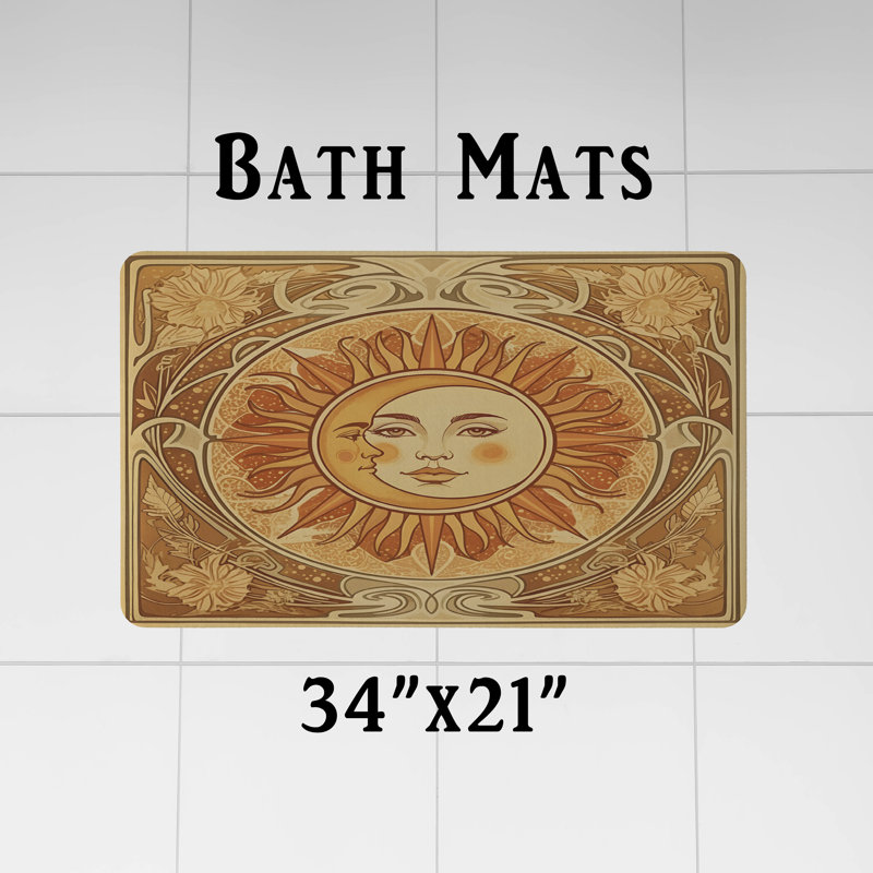 Rideau de douche avec tapis de bain, H 93 po x l 70 po