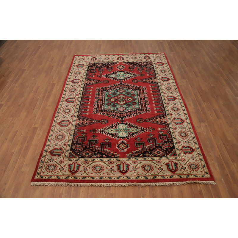 Tapis géométrique fait à la main 6 x 9