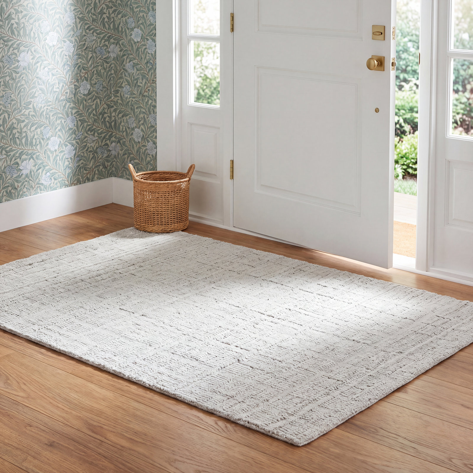 Iffie Hand-Woven Abstract Rug, Rectangle 2' x 3'