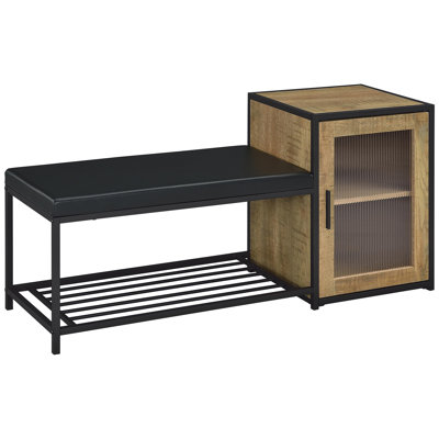 Banc de rangement pour chaussures avec armoire