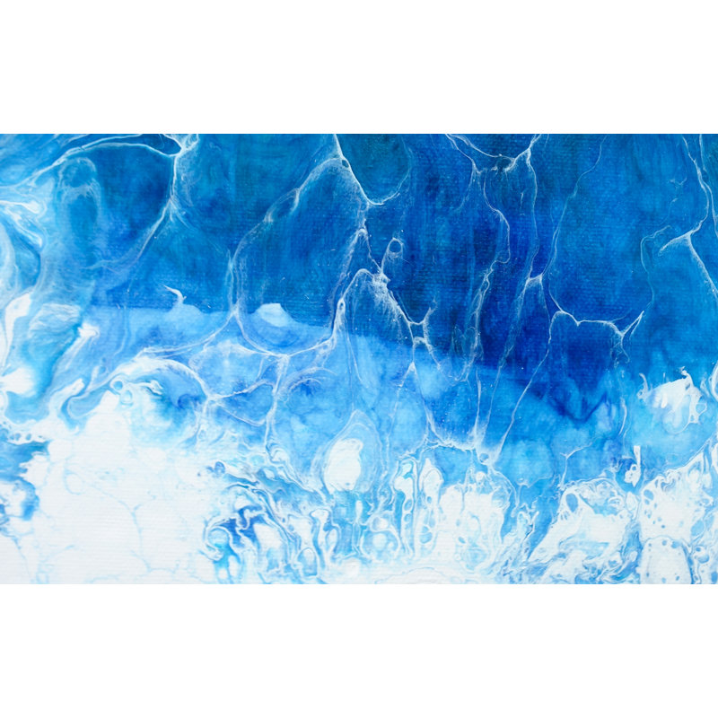 'Cascading Surf' - Wrapped Canvas Painting Print