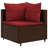  Patio Lounge Set Brown PE Rattan, Powder-Coated Steel 9 Piece Set-954056723-954056720