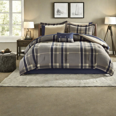 Modern Plaid Bedding Sets For Twin Beds, Comfortable Polyester Design