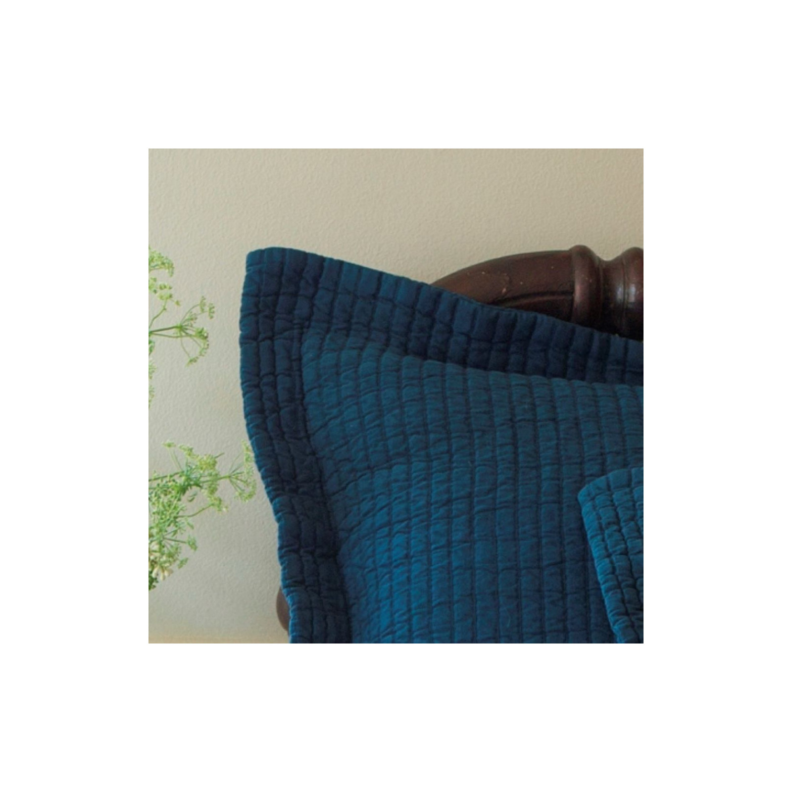 Hudson Stripe Cotton Blend Sham Set, Euro, Indigo
