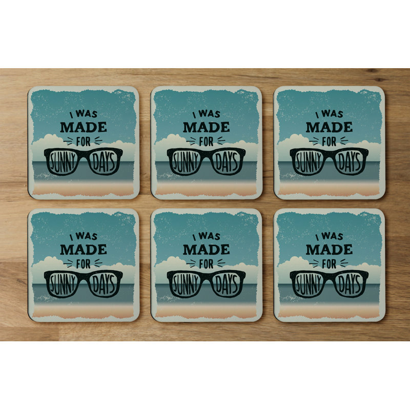 Square 6 Piece Coaster Set