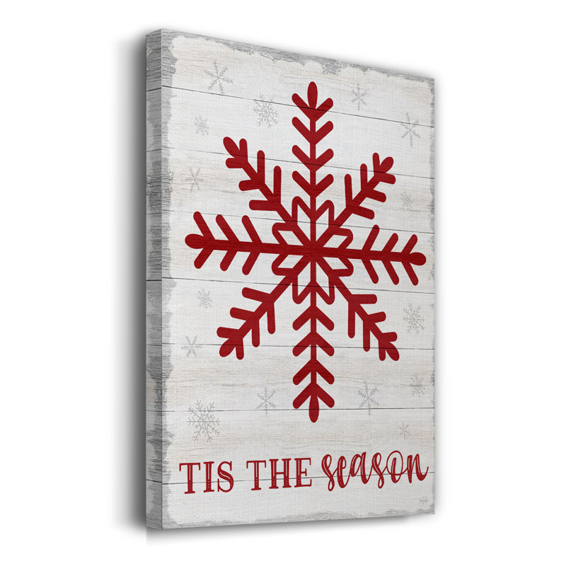«Tis The Season Snowflake» sur toile, H 36 po x l 24 po x P 1,5 po