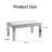 Silver Coffee Tables for Living Room with Dazzling Crushed Crystal Border, Clear Glass Rectangle Center Table Mirrored Finished, Glam Modern Living Room Furniture