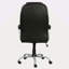 Chaise de bureau rembourrée en cuir de polyuréthane, chaise pivotante réglable à 360 degrés moderne, haut dossier