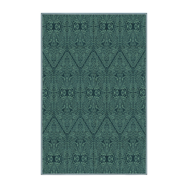 Tapis vert à motif géométrique Amisha, Rectangle 2 pi x 3 pi