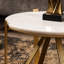 Round Stainless Steel Coffee Table For Living Room Furniture, Center Table with White Marble Top