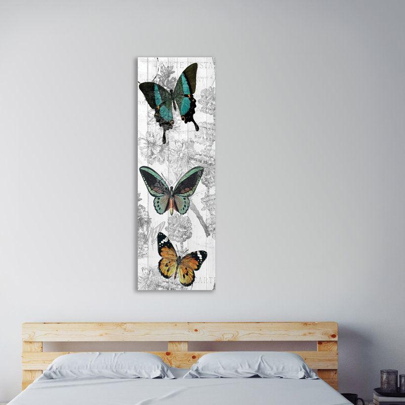 Butterflies Are Free 2 by Kimberly Allen - Wrapped Canvas Panoramic Print, 137cm H x 46cm W x 4cm D
