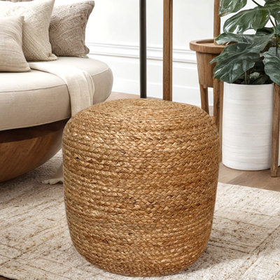 Pouf en jute tressé