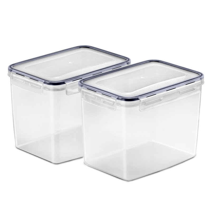 Sorbus Food Storage Containers - Pack of 2 with Air Tight, Four-Way Snap Lids