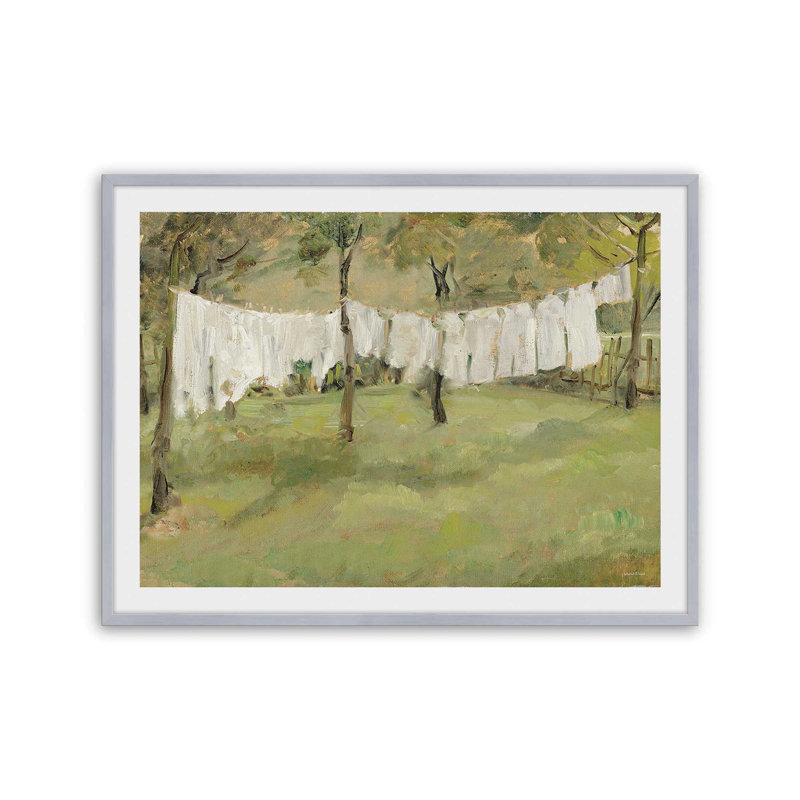 «Laundry Day I» sur toile par impression à lettres et doublée, H 20 po x l 30 po, Argent argent