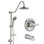 Brushed Nickel Shower With 8" Rain Head And Adjustable Hand Complete System In Handheld Showers