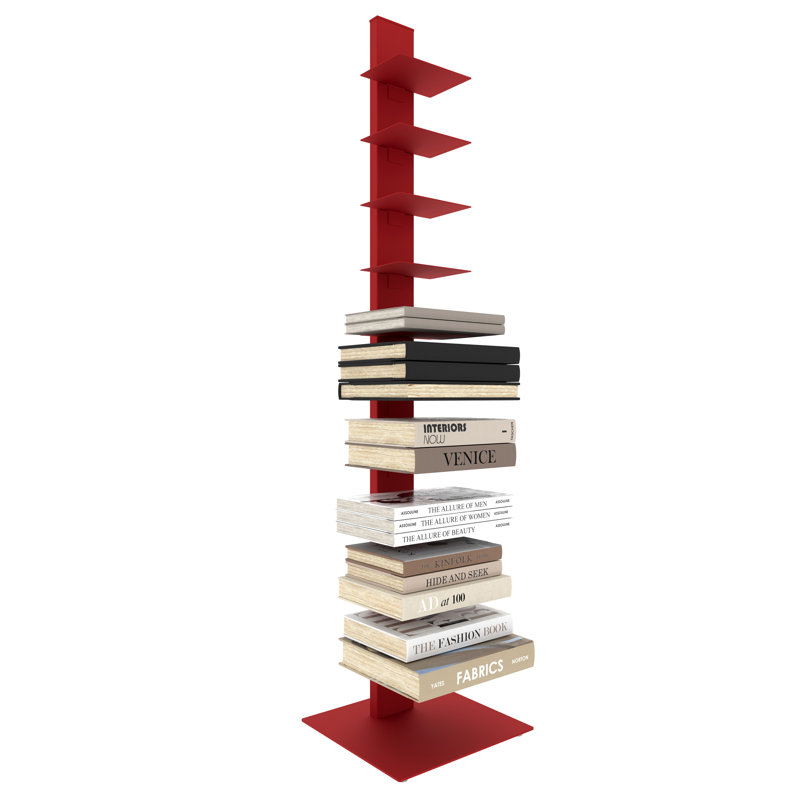 Bibliothèque en acier Ajax H 60 "x l 13,8", Rouge