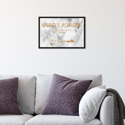 "Fashion and Glam" Saint Sulpice, panneau de signalisation en marbre - impression sur toile tendue