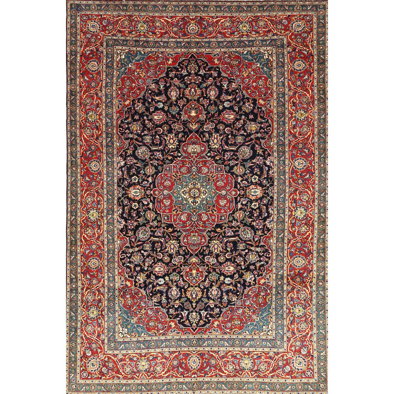 Tapis traditionnel brun / rouge Daysi, Rectangle 4 pi x 6 pi