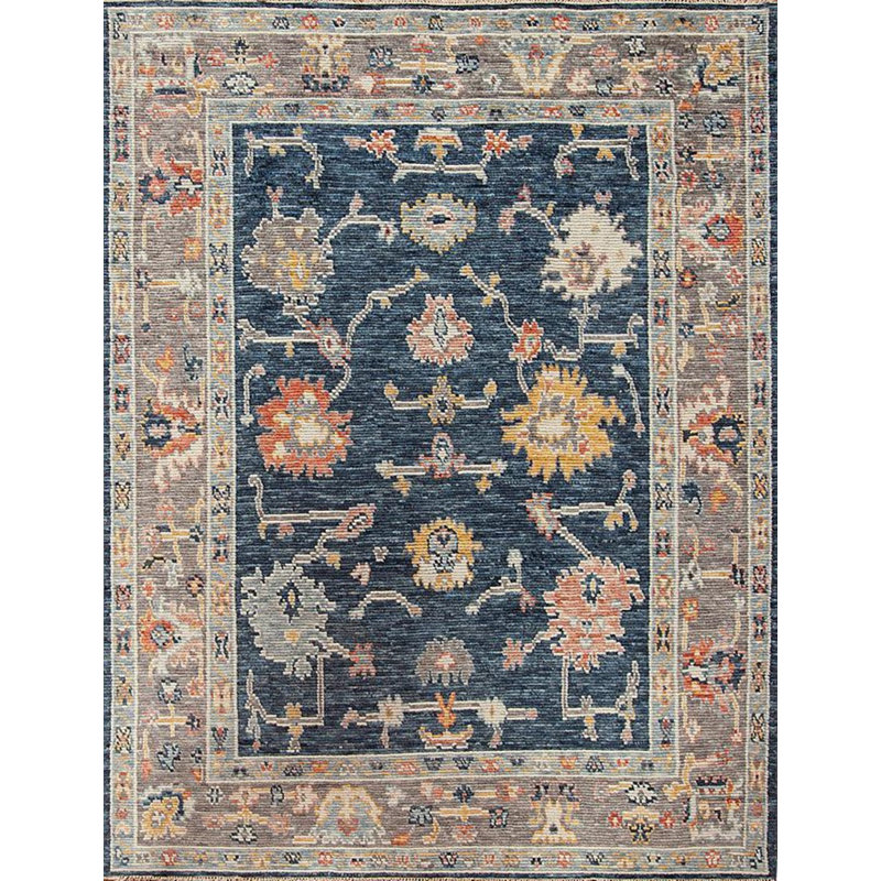 Cascade Hand Knotted Wool Area Rug, Rectangle 5' x 7'