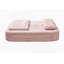 Boneless Multi Functional Sectional Sofa Bed With Independent Chaise Lounge And Functional Blanket, Plush Corduroy Upholstery, Convertible To 80/