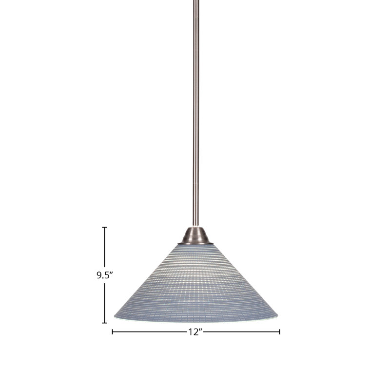 Luminaire suspendu Ayrshire Paramount, H 57,5 po x l 12 po x P 12 po, Bleu